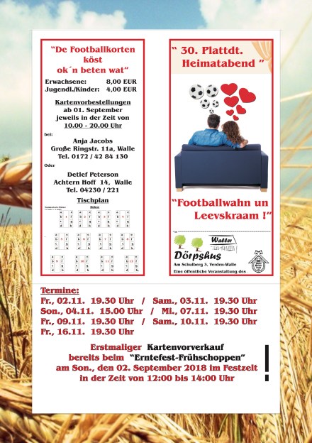 Erntefest 2018 Heimatabend